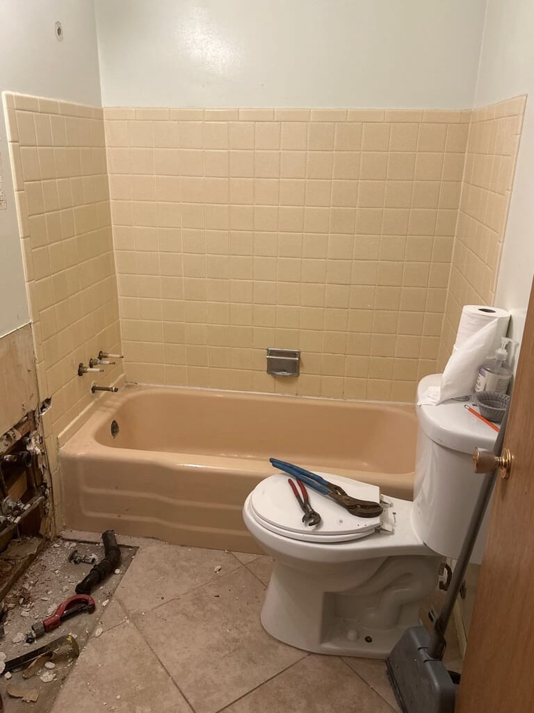 after shower remodeling in tucson for a bathroom with a toilet and tub